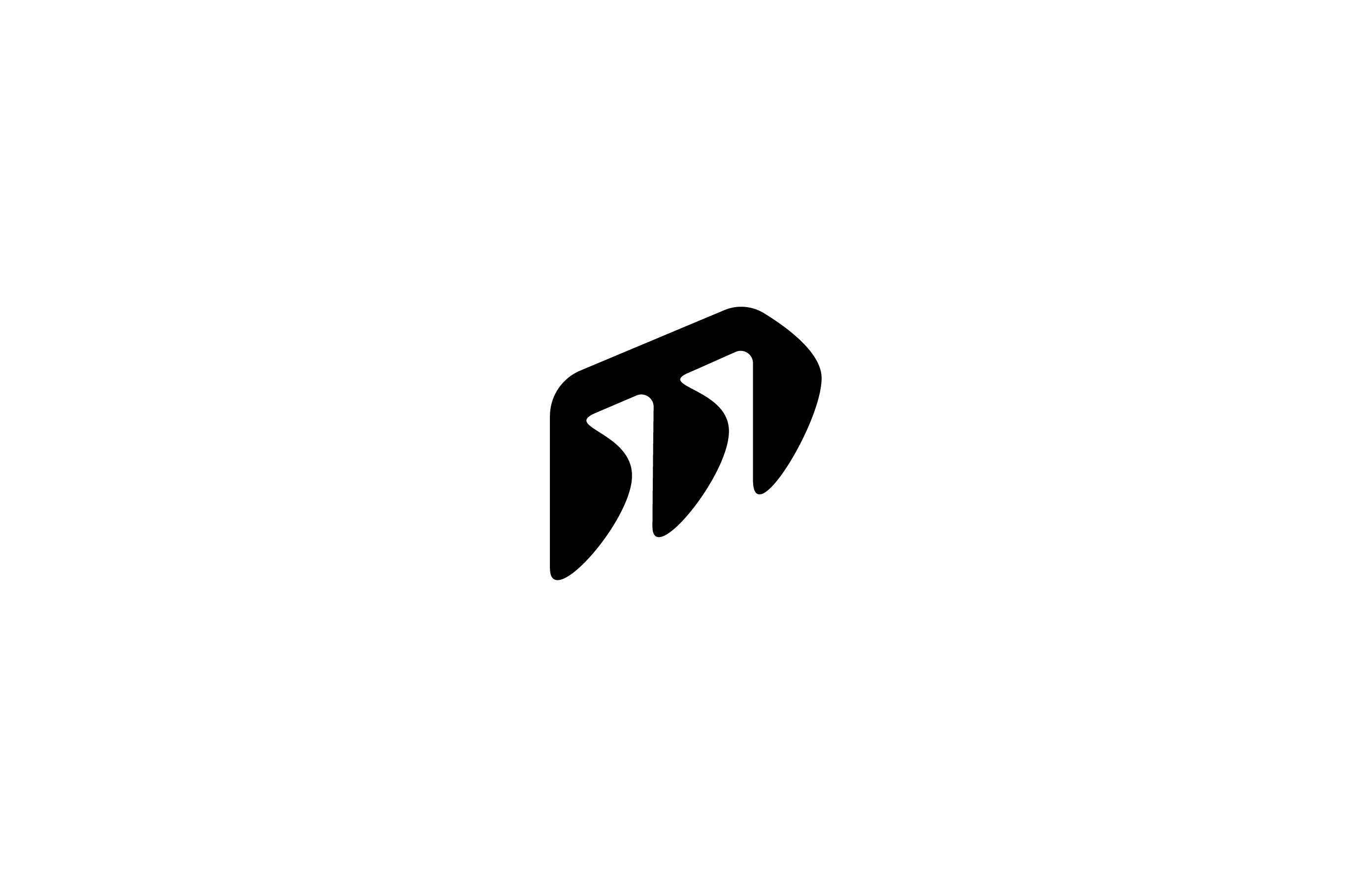 letter m negative space classic logo design mark symbol timeless