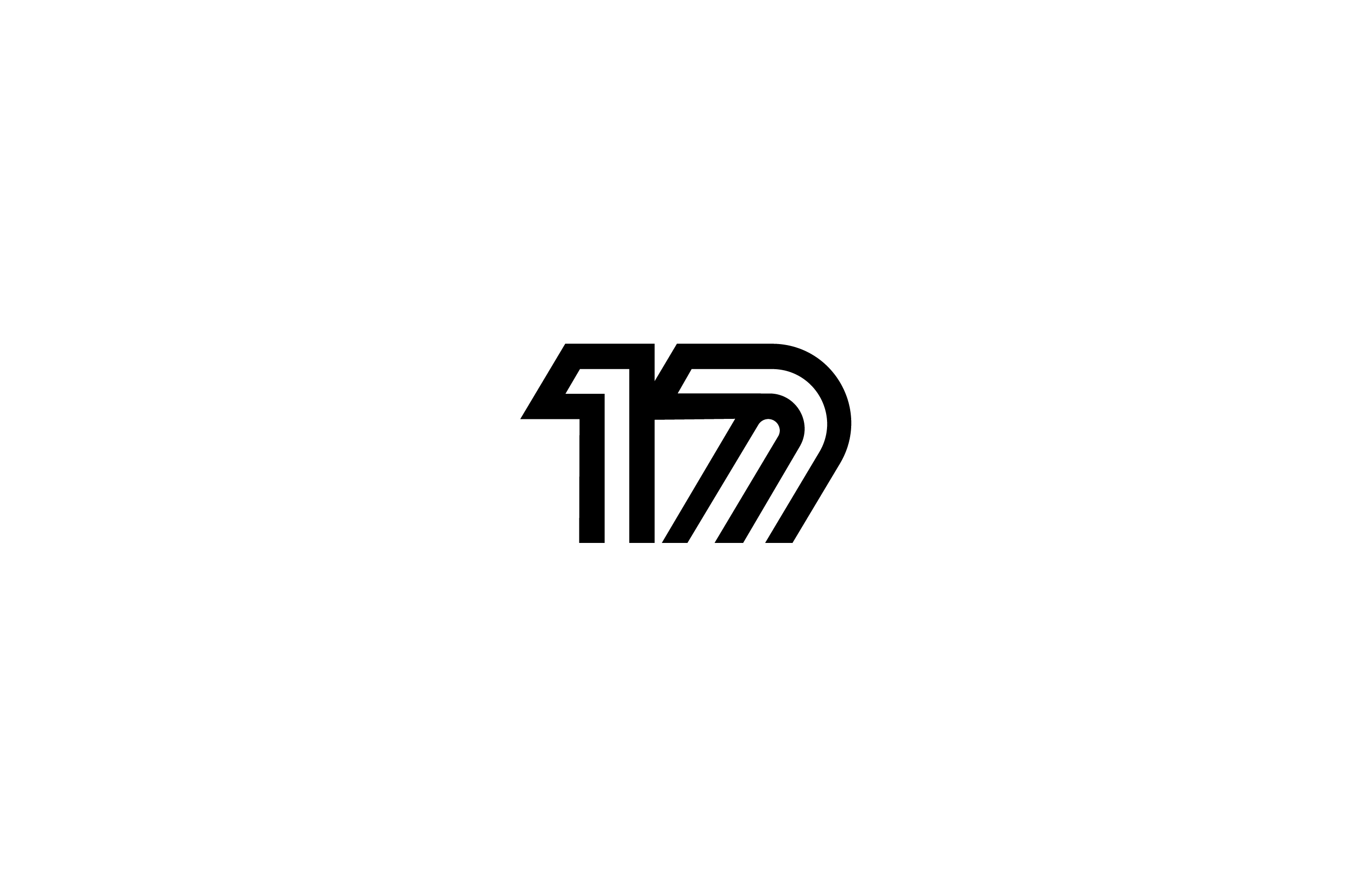 number 17 line classic logo design mark symbol timeless