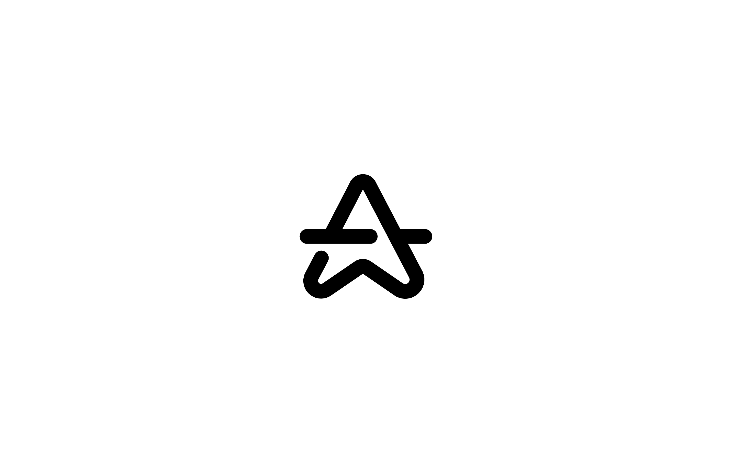 letter a w star line negative space solid classic logo design mark symbol timeless