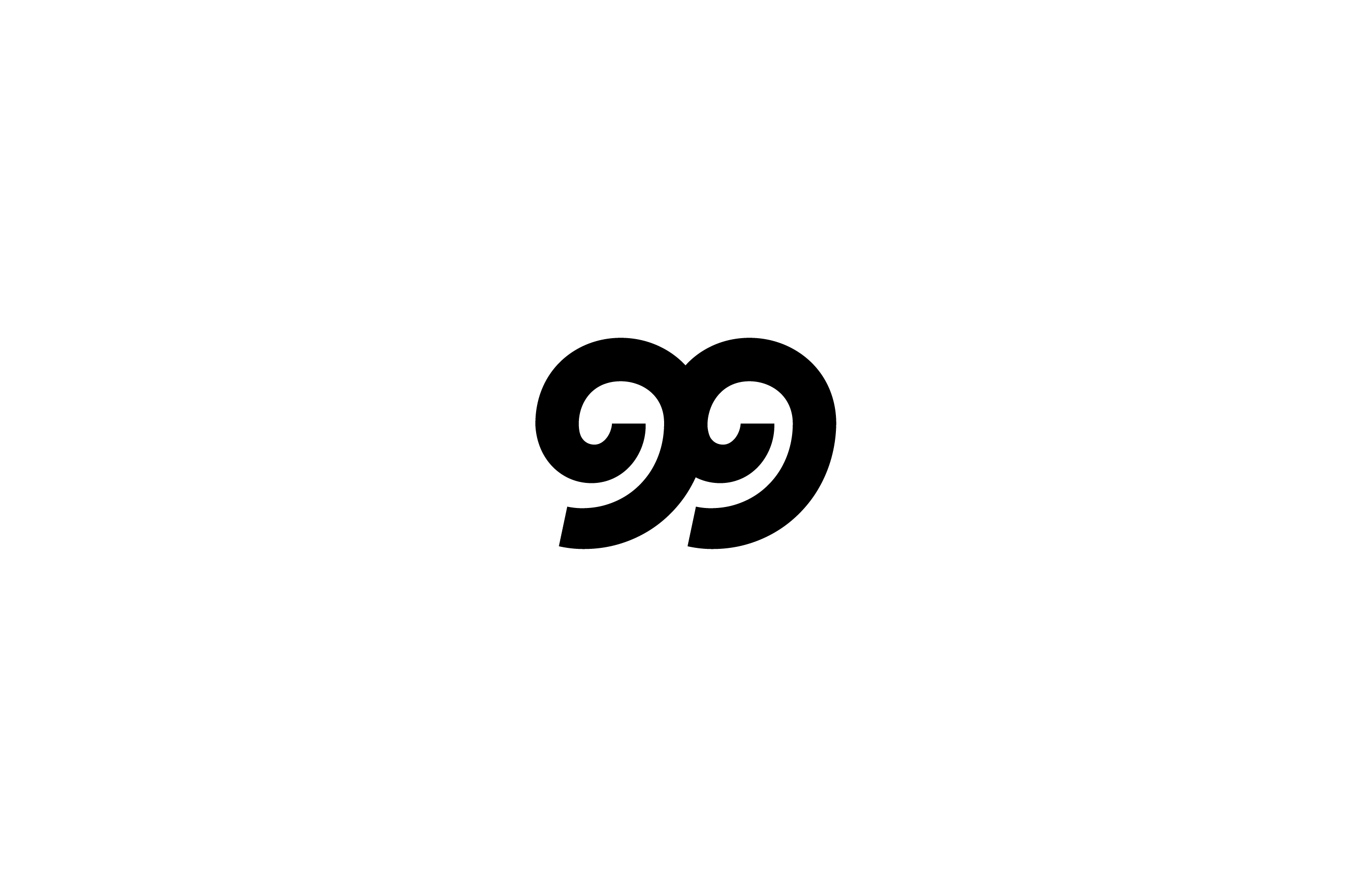number nine 99 negative space classic logo design mark symbol timeless