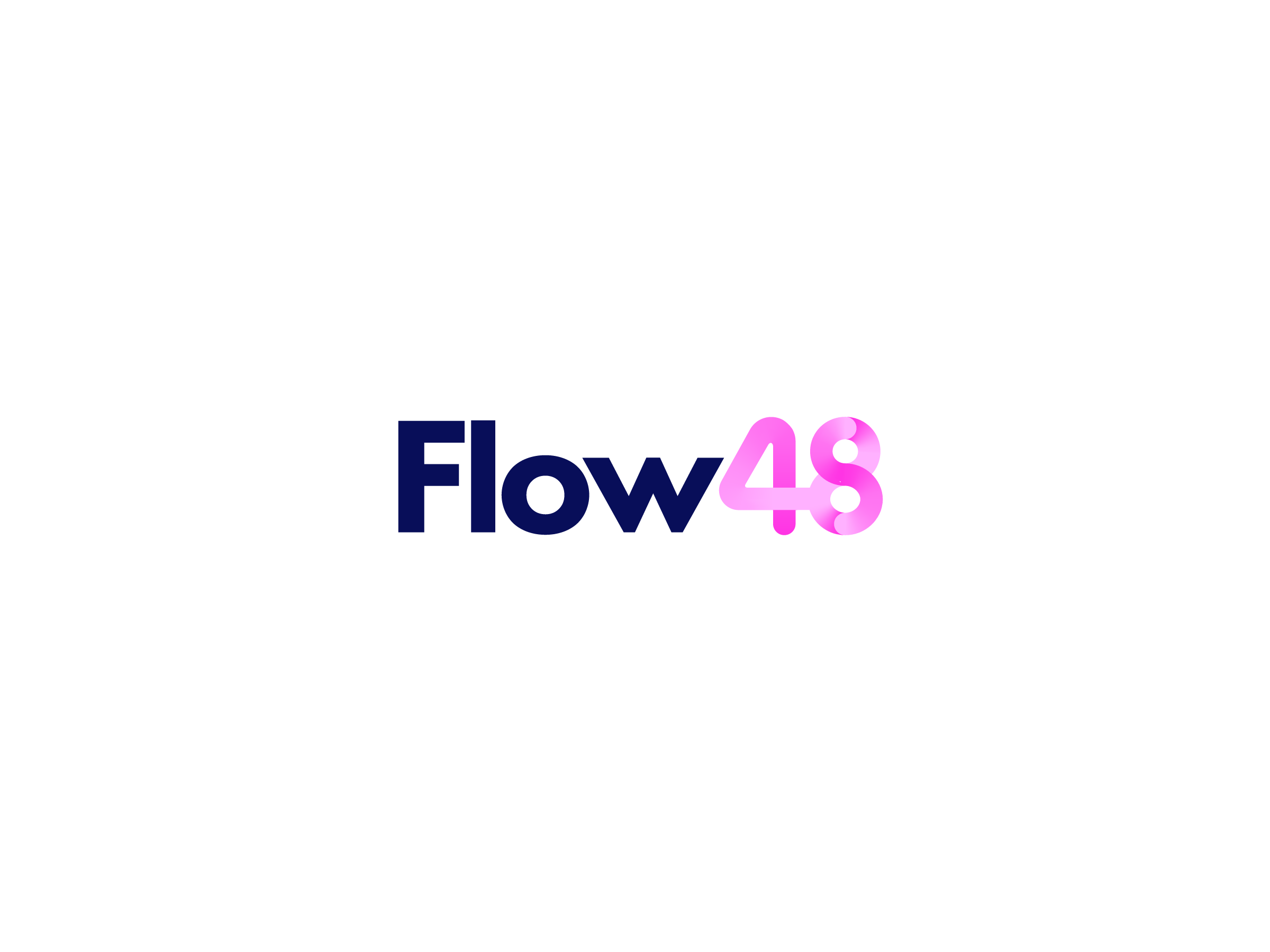 wordmark logotype for flow48 funding firm for startups by mihai dolganiuc design