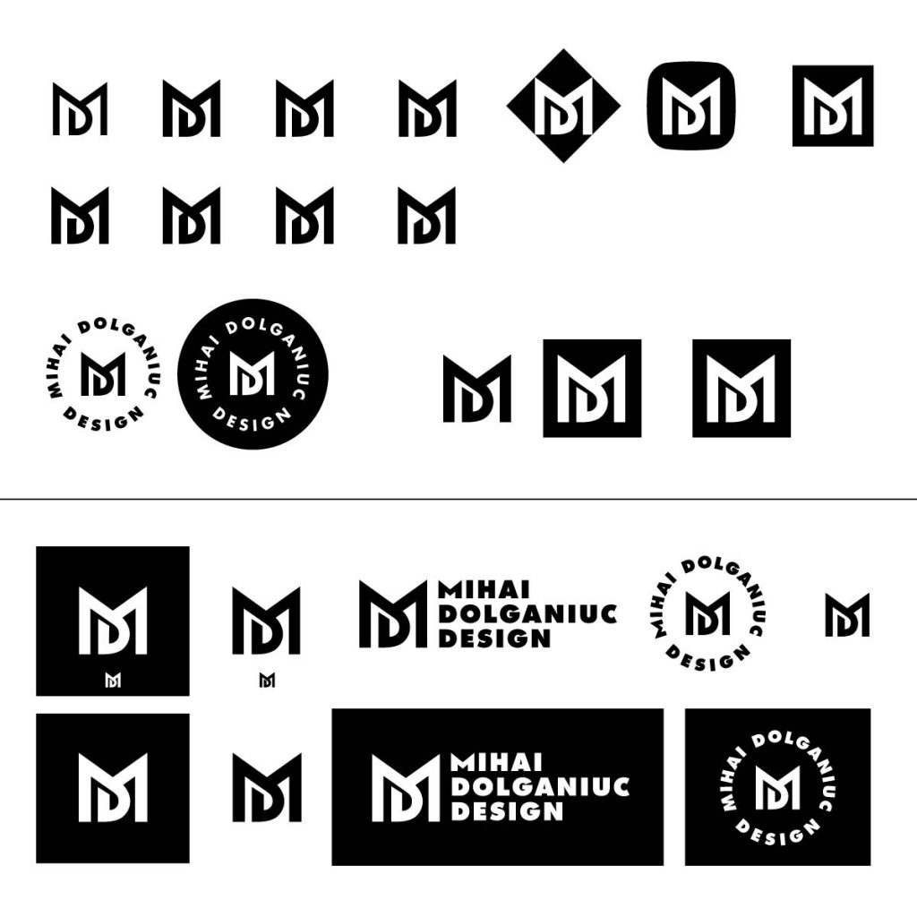 mihai dolganiuc design md logo monogram 2023 explorations
