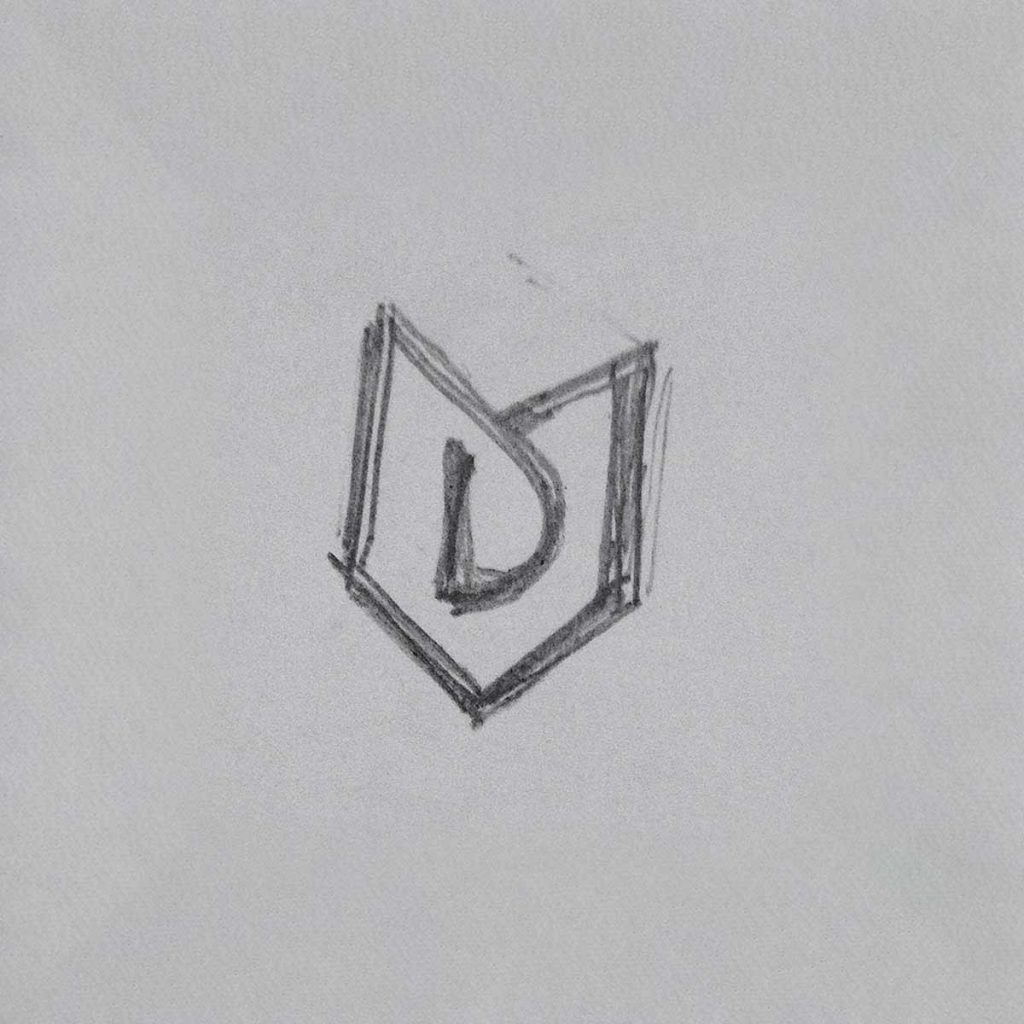 mihai dolganiuc design md logo monogram sketch