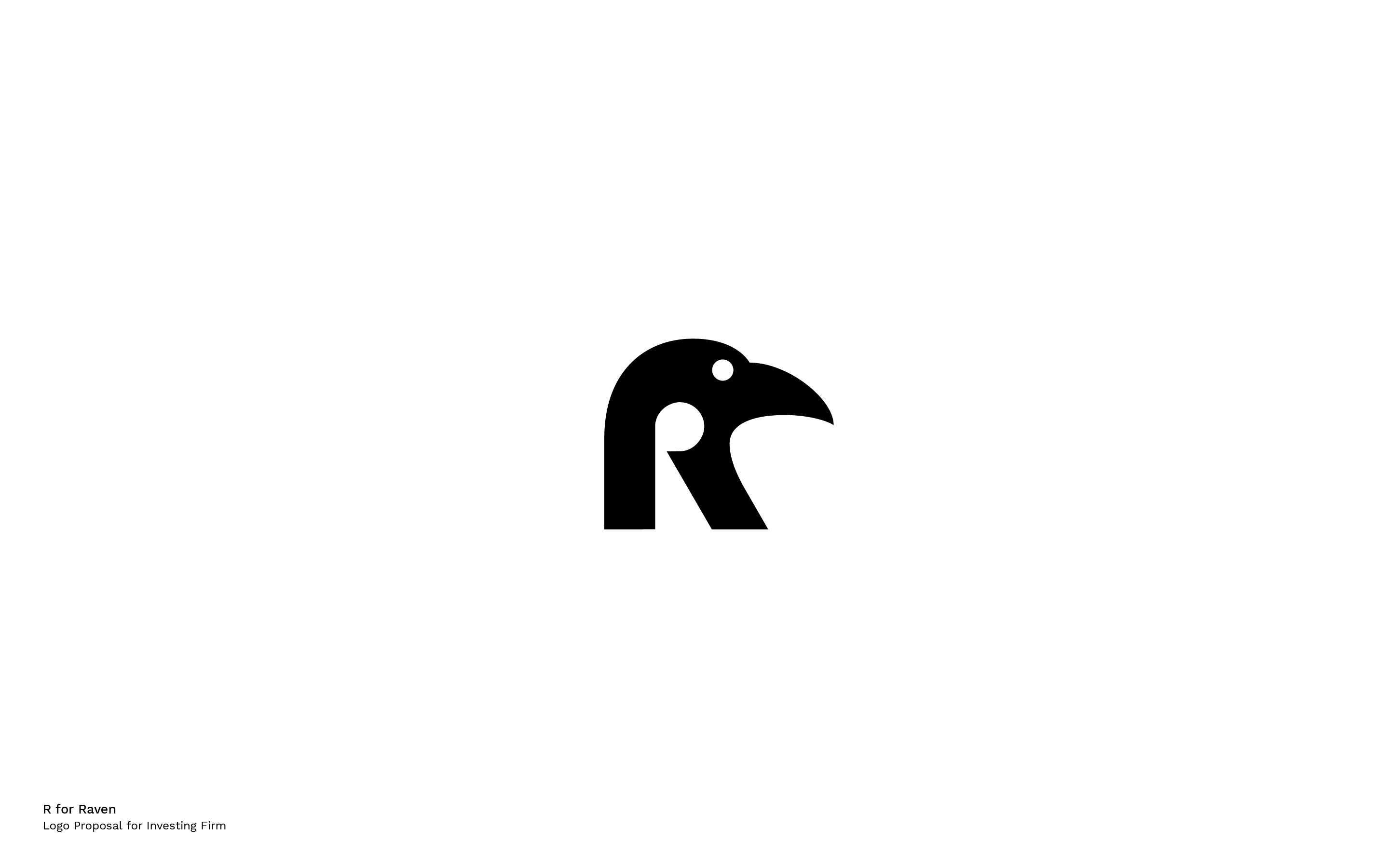 raven letter r bird head negative space collection timeless symbols minimalism simplicity logo mihai dolganiuc design
