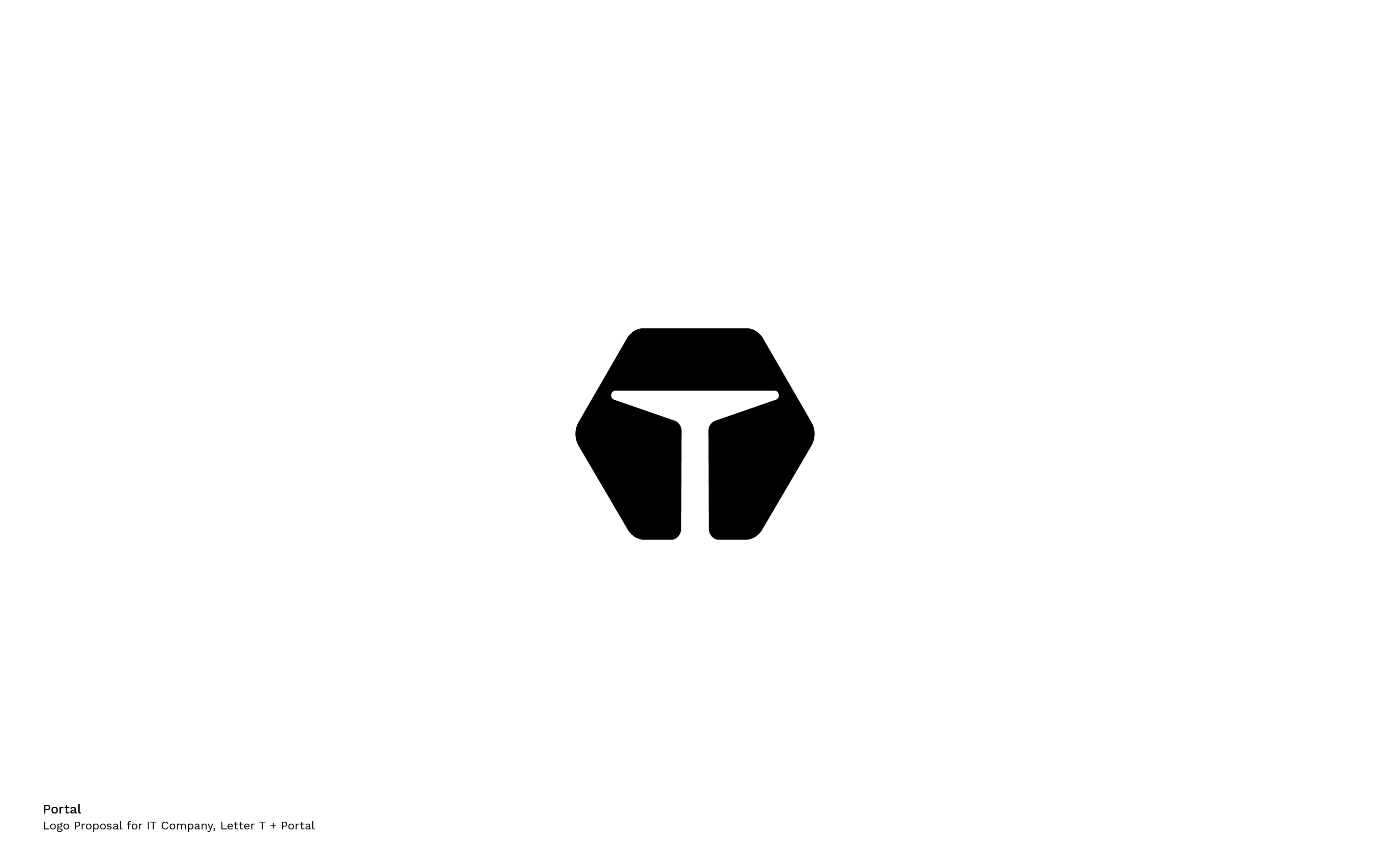 letter t gate portal enter open hexagon double collection timeless symbols minimalism simplicity logo mihai dolganiuc design