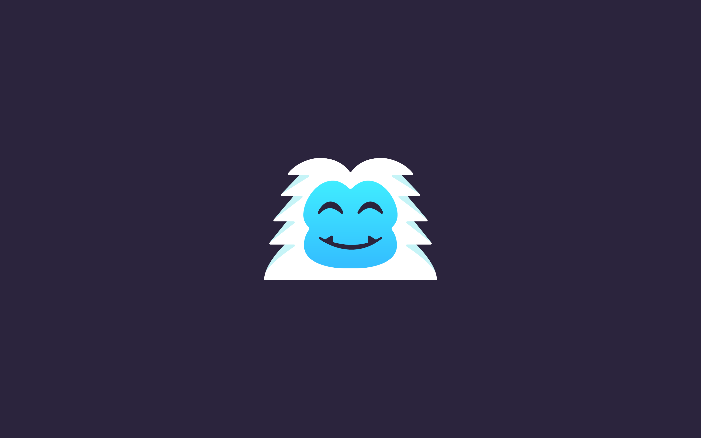 logo design based on the idea of a yeti mascot with a cute face designed with a minimal approach by mihai dolganiuc design