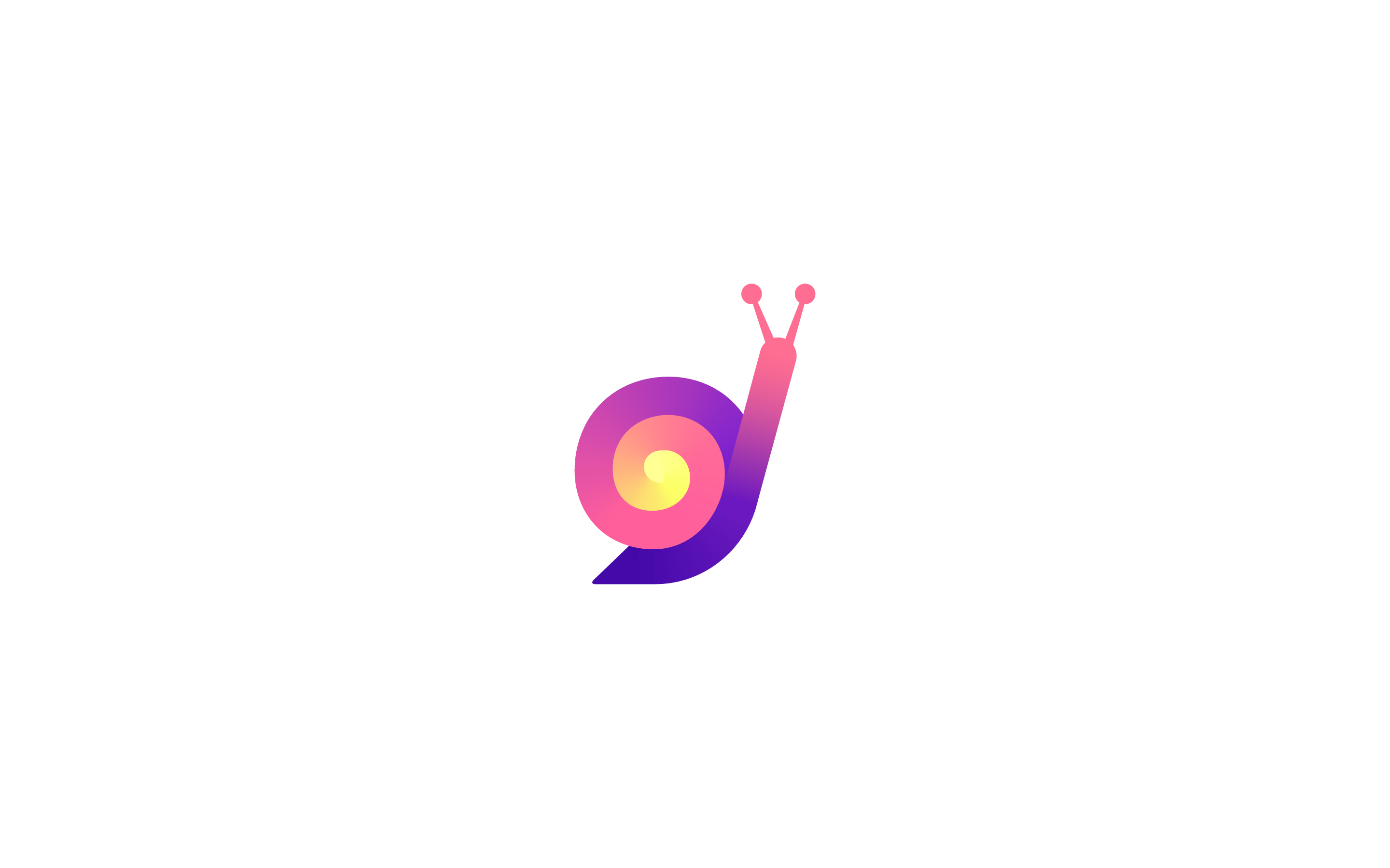 logo design based on a snail mascot designed with a modern gradient by mihai dolganiuc design