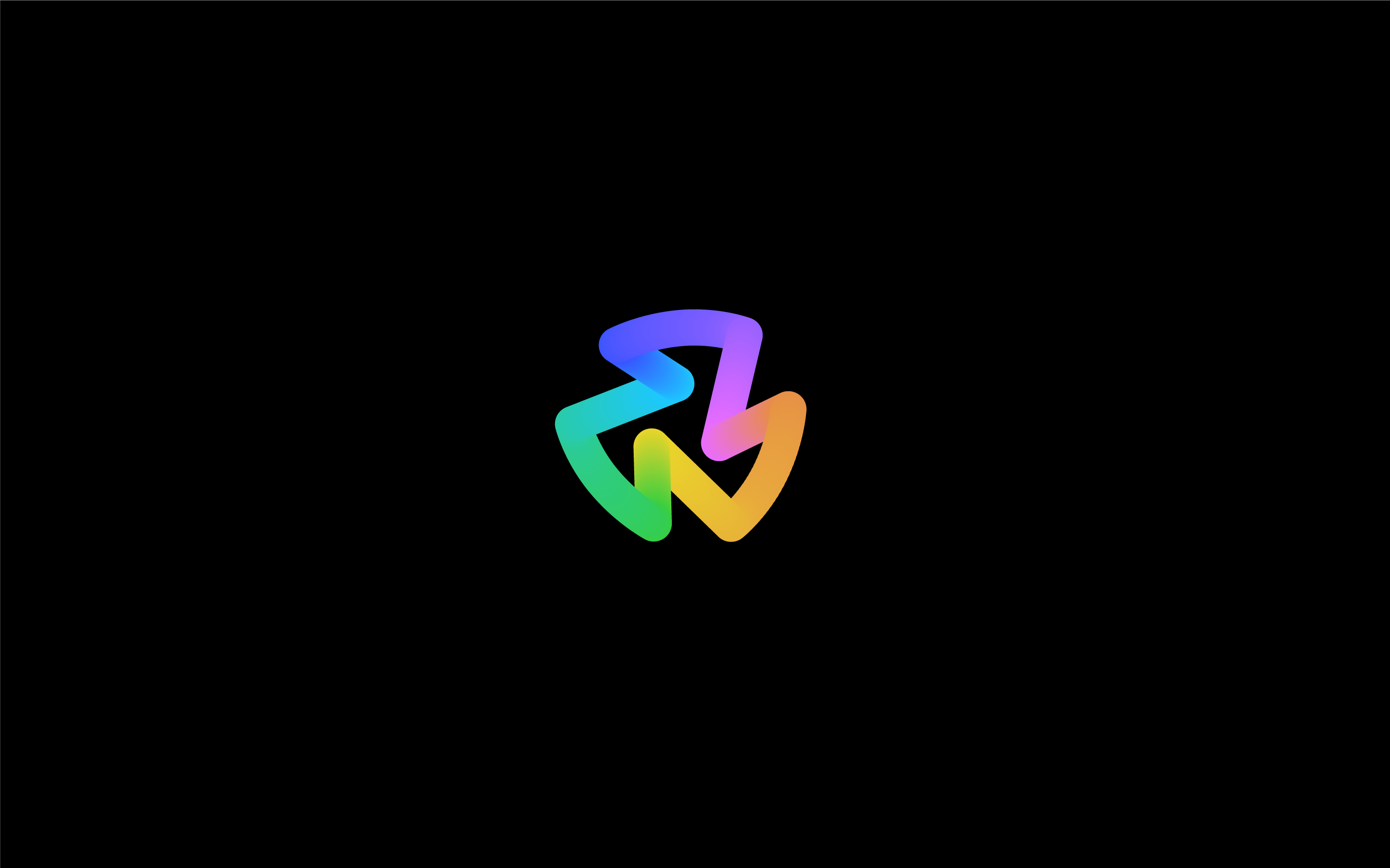 logo design based on a symbol for an ai startup made with colorful gradient paths by mihai dolganiuc design