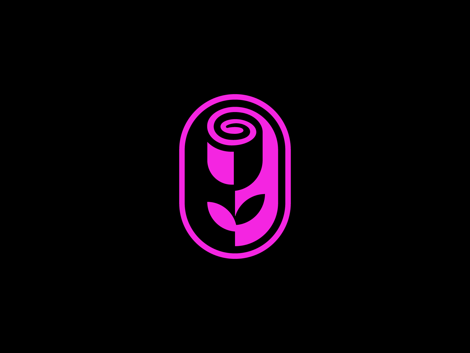 rose logo negative space mihai dolganiuc design