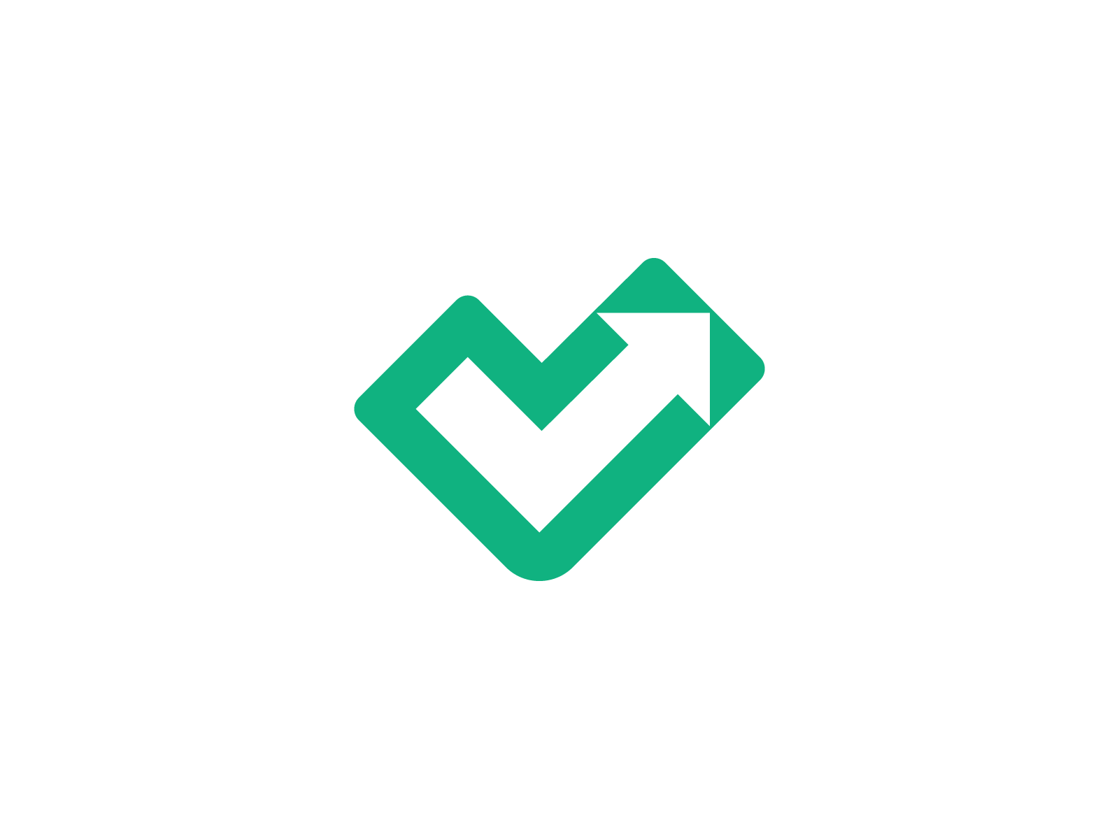 checkmark logo arrow progress finance fintech mihai dolganiuc design