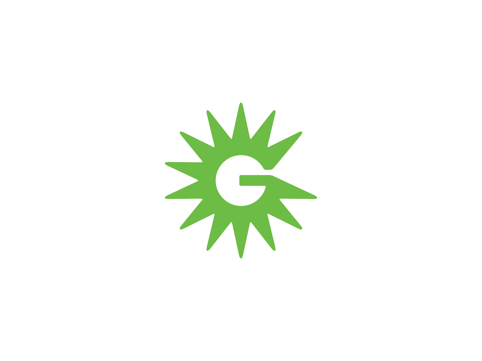 lettermark letter g sun green nature mihai dolganiuc design