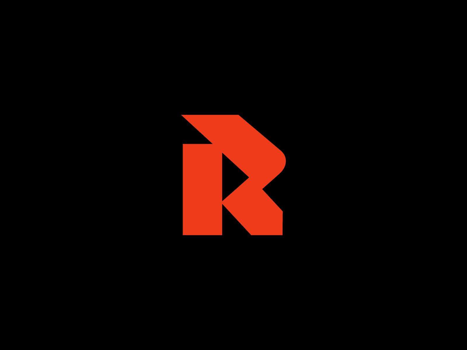 lettermark R and play symbol mihai dolganiuc design