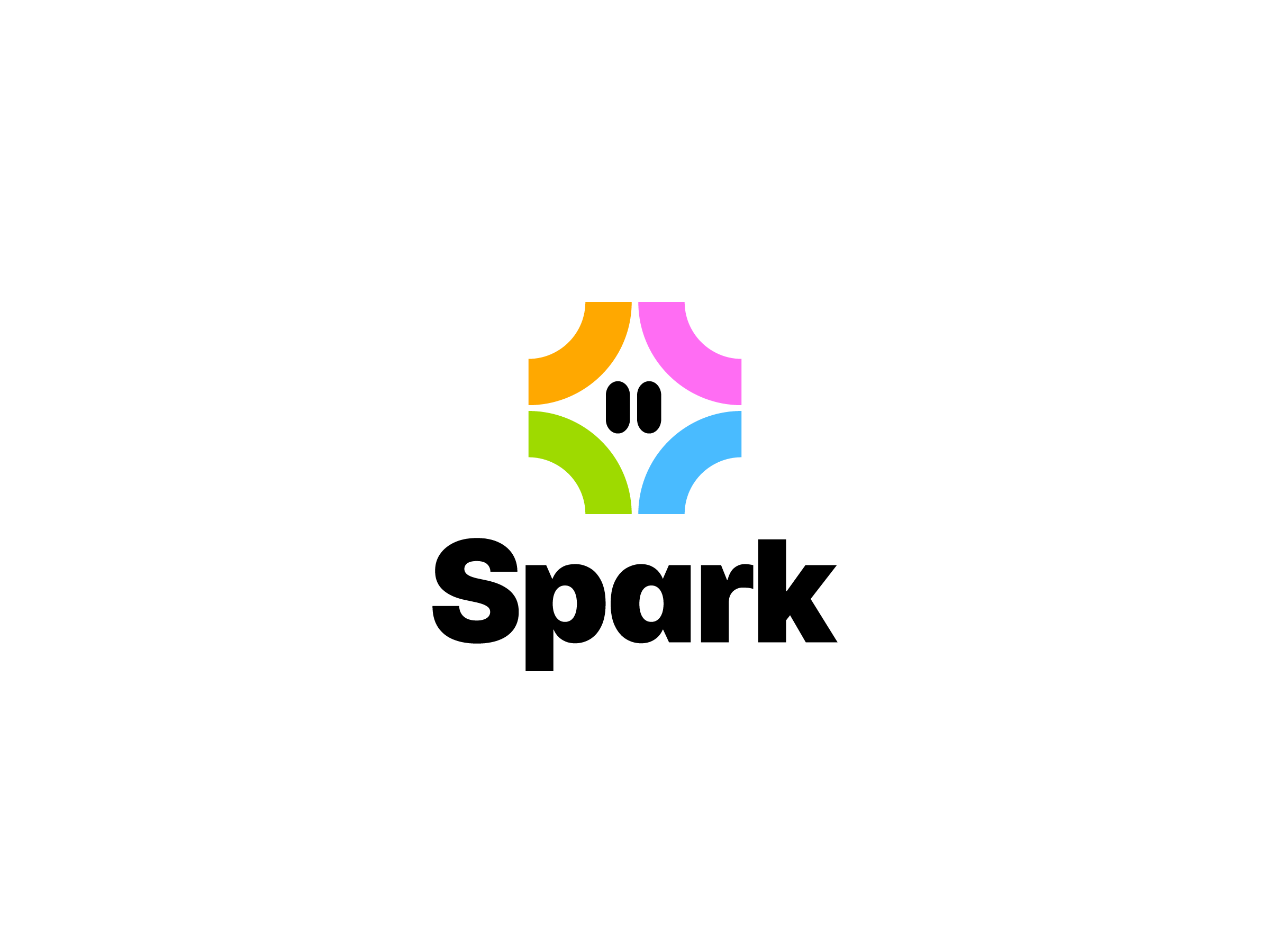 spark mascot star ai startup connection marks logo design custom type mihai dolganiuc